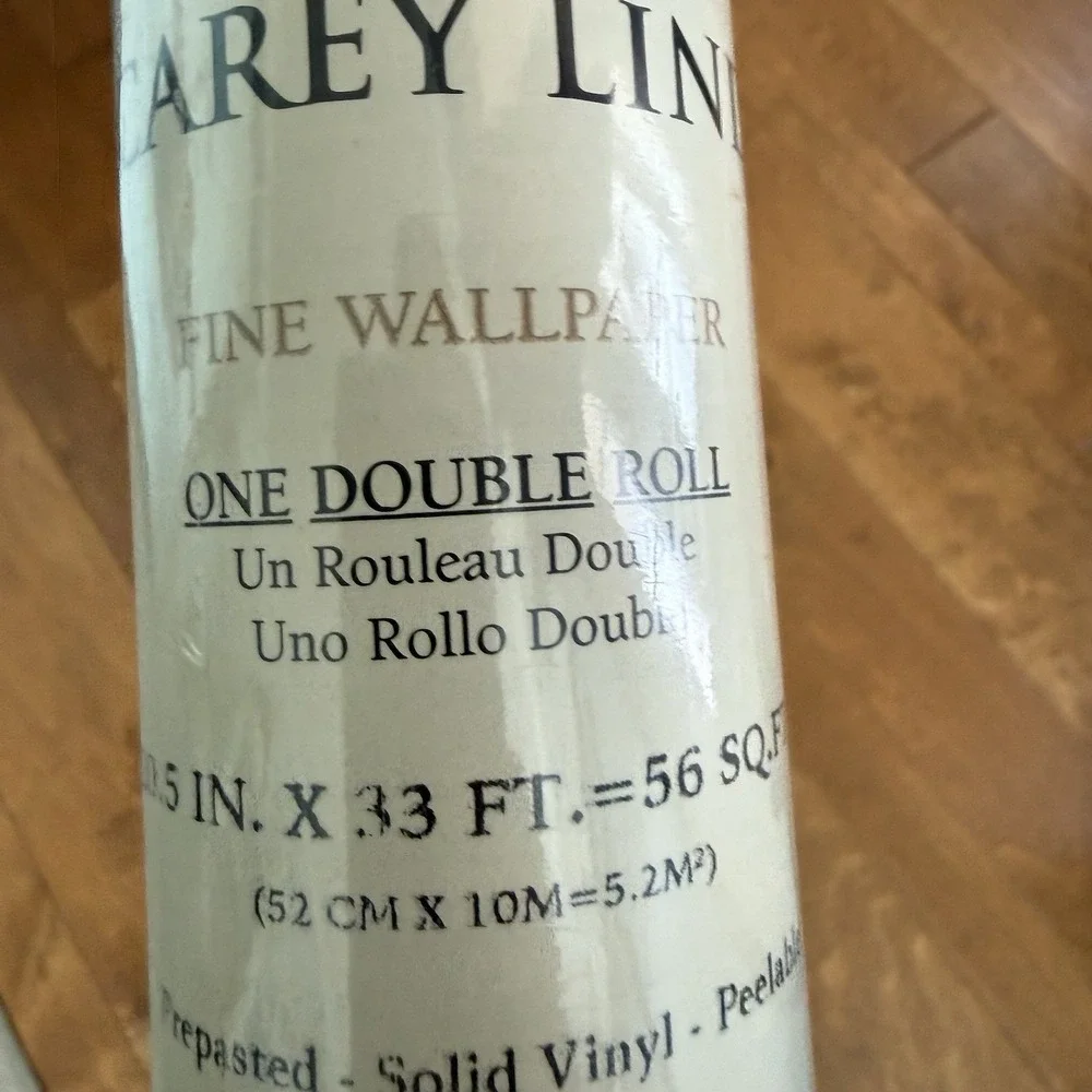 6 Rolls York Carey Lind Plaid Wallpaper KP7222 Blue Taupe Rust Vintage 1990s NOS